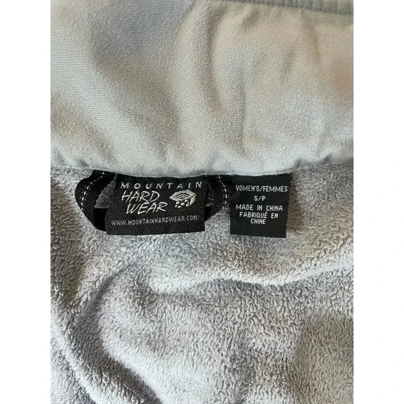 Mountain Hardwear Womens Jacket Size Small Gray Pyxis Fleece Full Zip Mock Neck - Picture 3 of 7